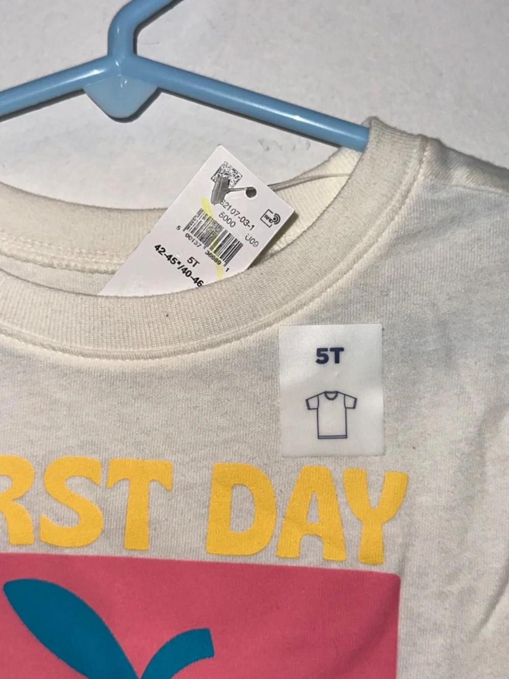 Old Navy First Day of School Apple T Tee Shirt NEW Sz 5T Back To School Unisex